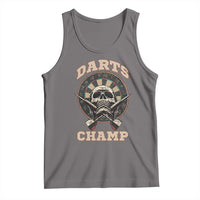 Darts Player Champion Tank Top Skull Dartboard Retro Style - Wonder Print Shop