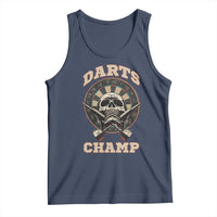 Darts Player Champion Tank Top Skull Dartboard Retro Style - Wonder Print Shop
