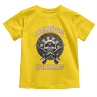 Darts Player Champion Toddler T Shirt Skull Dartboard Retro Style - Wonder Print Shop