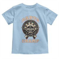 Darts Player Champion Toddler T Shirt Skull Dartboard Retro Style - Wonder Print Shop