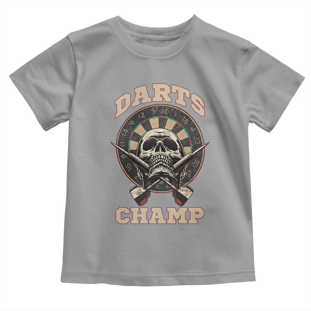 Darts Player Champion Toddler T Shirt Skull Dartboard Retro Style - Wonder Print Shop