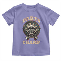 Darts Player Champion Toddler T Shirt Skull Dartboard Retro Style - Wonder Print Shop