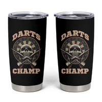 Darts Player Champion Tumbler Cup Skull Dartboard Retro Style - Wonder Print Shop