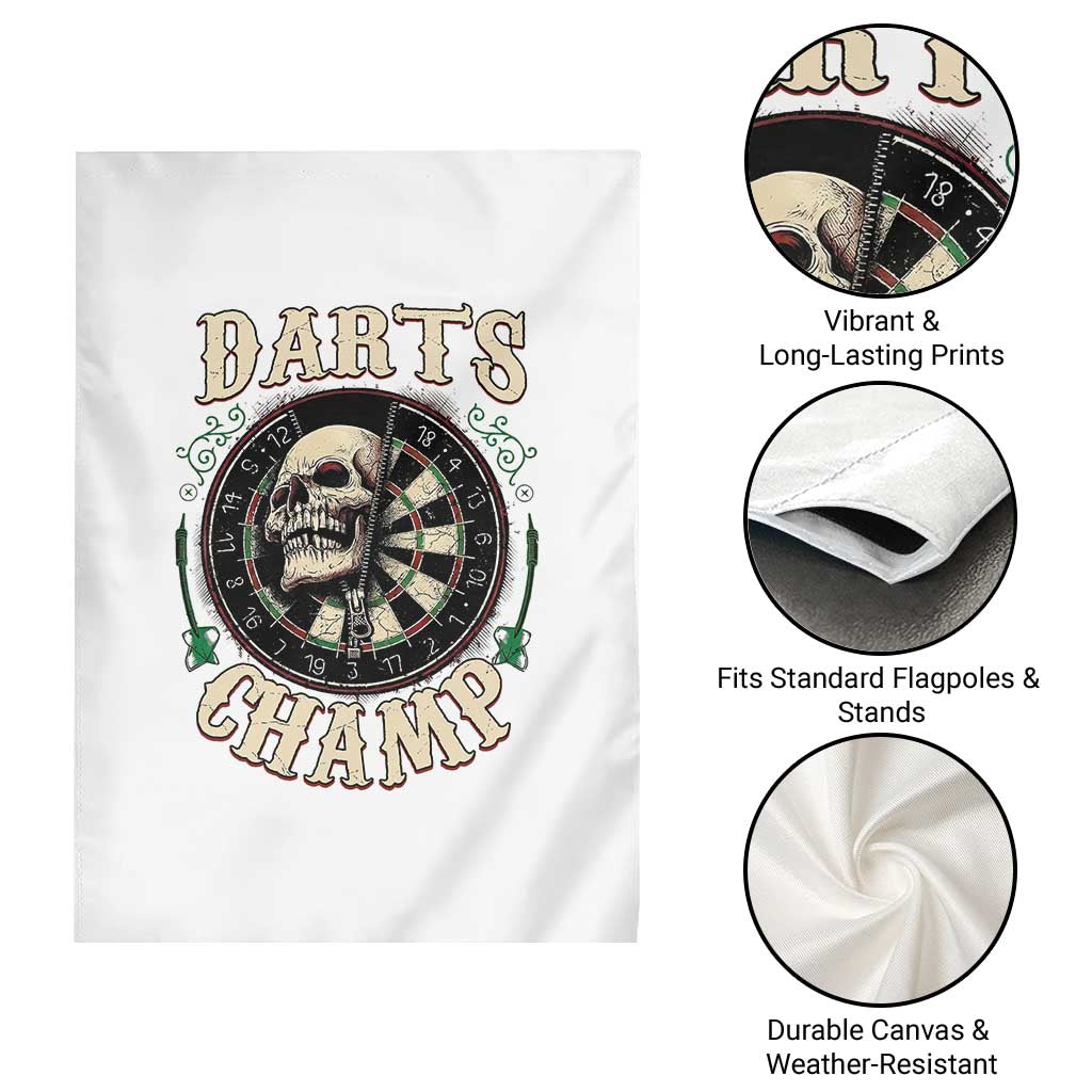 Skull Dartboard Retro Vintage Garden Flag Darts Player Champion Gift - Wonder Print Shop