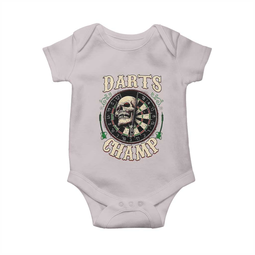 Skull Dartboard Retro Vintage Baby Onesie Darts Player Champion Gift - Wonder Print Shop
