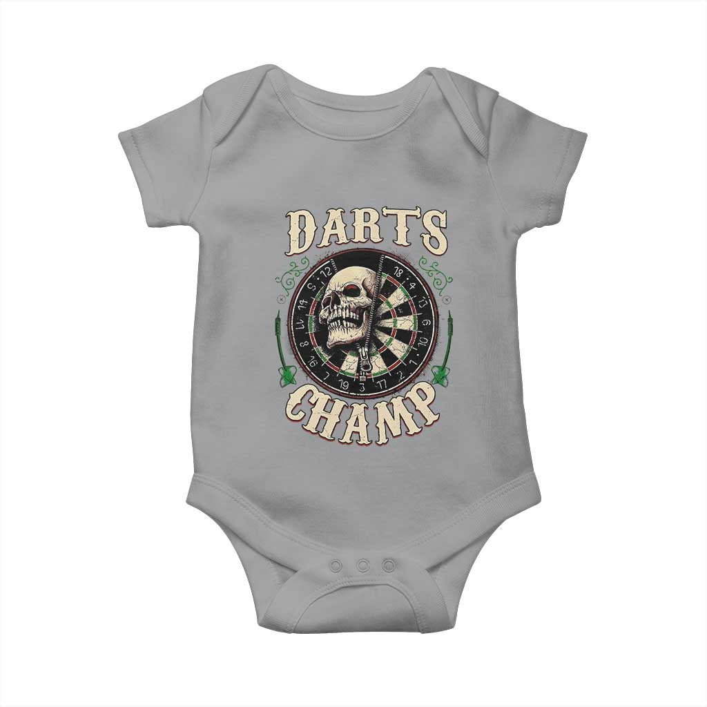 Skull Dartboard Retro Vintage Baby Onesie Darts Player Champion Gift - Wonder Print Shop