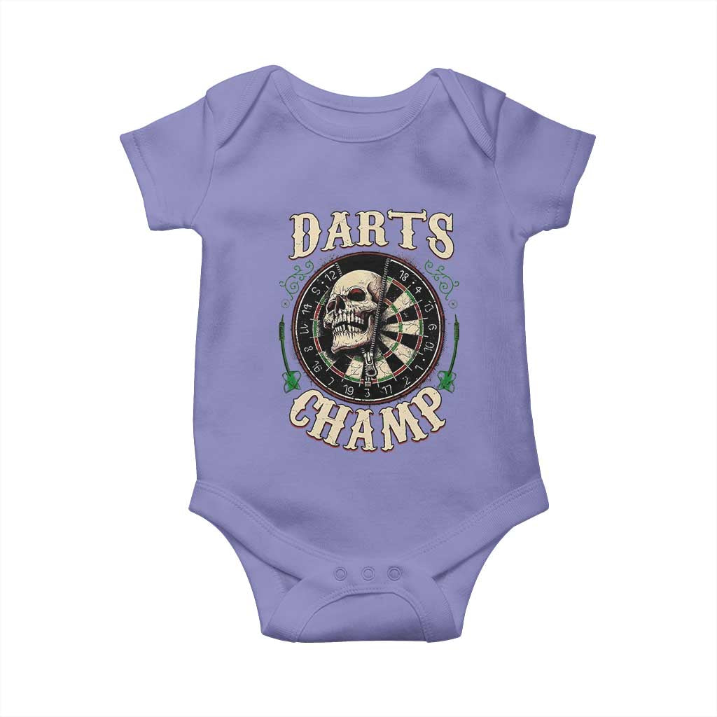 Skull Dartboard Retro Vintage Baby Onesie Darts Player Champion Gift - Wonder Print Shop