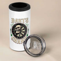 Skull Dartboard Retro Vintage 4 in 1 Can Cooler Tumbler Darts Player Champion Gift - Wonder Print Shop
