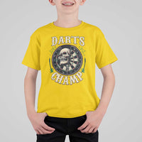 Skull Dartboard Retro Vintage T Shirt For Kid Darts Player Champion Gift - Wonder Print Shop