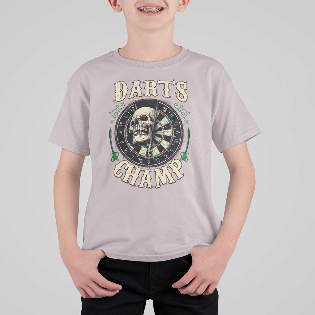 Skull Dartboard Retro Vintage T Shirt For Kid Darts Player Champion Gift - Wonder Print Shop