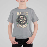 Skull Dartboard Retro Vintage T Shirt For Kid Darts Player Champion Gift - Wonder Print Shop