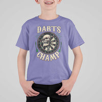 Skull Dartboard Retro Vintage T Shirt For Kid Darts Player Champion Gift - Wonder Print Shop