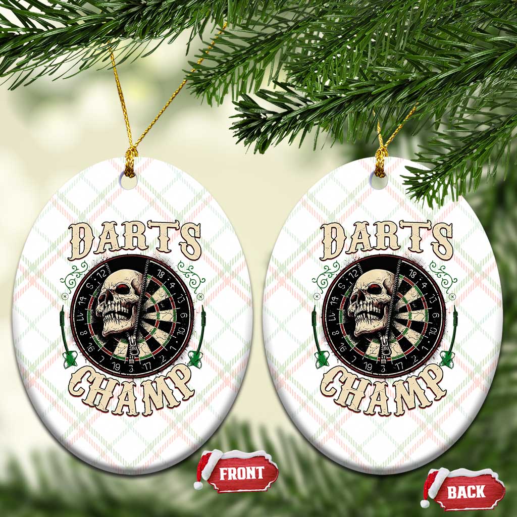Skull Dartboard Retro Vintage Ceramic Ornament Darts Player Champion Gift - Wonder Print Shop