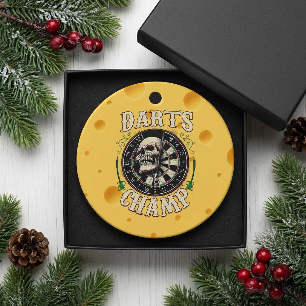 Skull Dartboard Retro Vintage Ceramic Ornament Darts Player Champion Gift - Wonder Print Shop