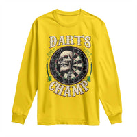Skull Dartboard Retro Vintage Long Sleeve Shirt Darts Player Champion Gift - Wonder Print Shop