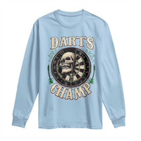 Skull Dartboard Retro Vintage Long Sleeve Shirt Darts Player Champion Gift - Wonder Print Shop