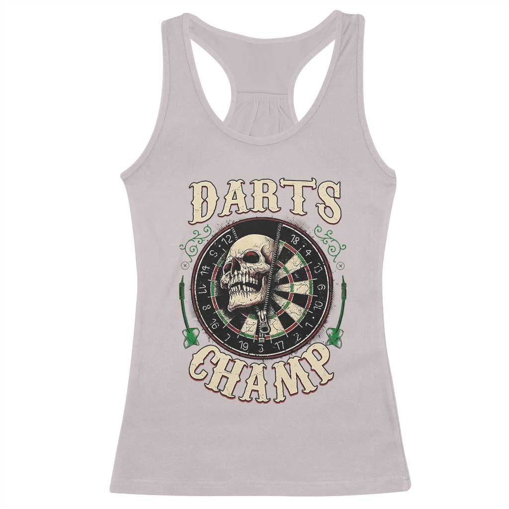 Skull Dartboard Retro Vintage Racerback Tank Top Darts Player Champion Gift - Wonder Print Shop