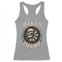 Skull Dartboard Retro Vintage Racerback Tank Top Darts Player Champion Gift - Wonder Print Shop