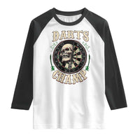 Skull Dartboard Retro Vintage Raglan Shirt Darts Player Champion Gift - Wonder Print Shop