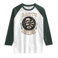 Skull Dartboard Retro Vintage Raglan Shirt Darts Player Champion Gift - Wonder Print Shop