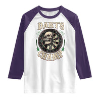 Skull Dartboard Retro Vintage Raglan Shirt Darts Player Champion Gift - Wonder Print Shop