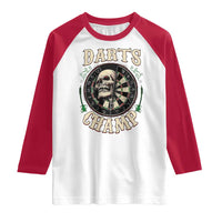 Skull Dartboard Retro Vintage Raglan Shirt Darts Player Champion Gift - Wonder Print Shop