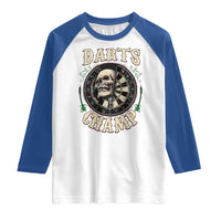 Skull Dartboard Retro Vintage Raglan Shirt Darts Player Champion Gift - Wonder Print Shop