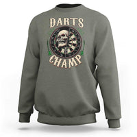 Skull Dartboard Retro Vintage Sweatshirt Darts Player Champion Gift - Wonder Print Shop