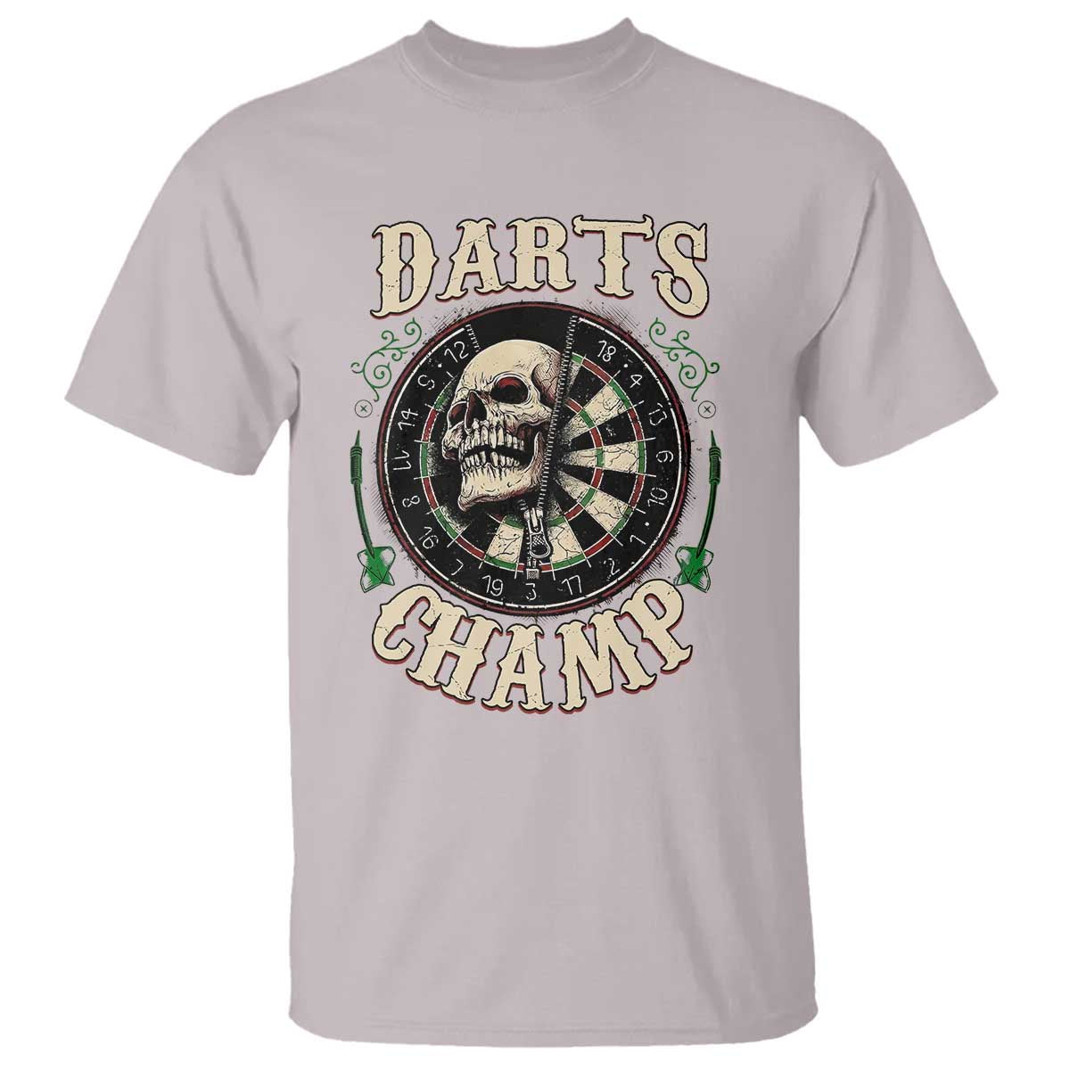 Skull Dartboard Retro Vintage T Shirt Darts Player Champion Gift - Wonder Print Shop