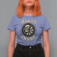 Skull Dartboard Retro Vintage T Shirt For Women Darts Player Champion Gift - Wonder Print Shop