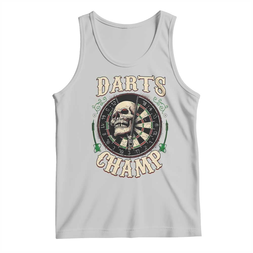 Skull Dartboard Retro Vintage Tank Top Darts Player Champion Gift - Wonder Print Shop