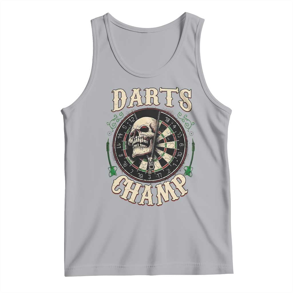 Skull Dartboard Retro Vintage Tank Top Darts Player Champion Gift - Wonder Print Shop