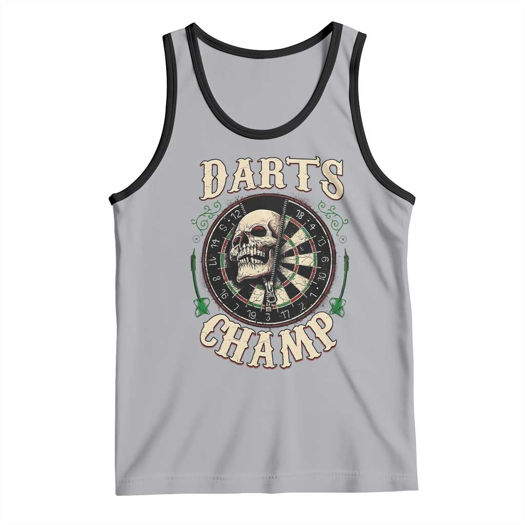 Skull Dartboard Retro Vintage Tank Top Darts Player Champion Gift - Wonder Print Shop