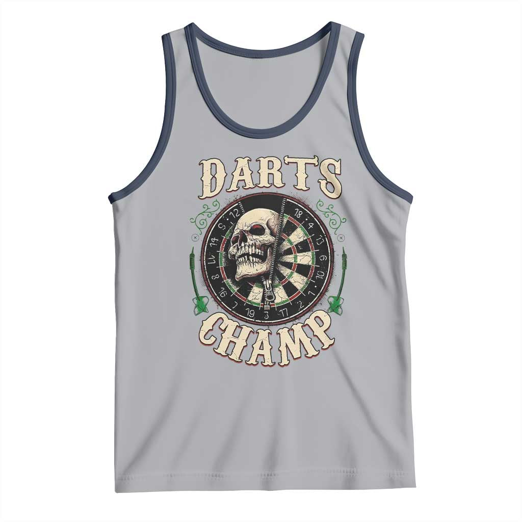 Skull Dartboard Retro Vintage Tank Top Darts Player Champion Gift - Wonder Print Shop