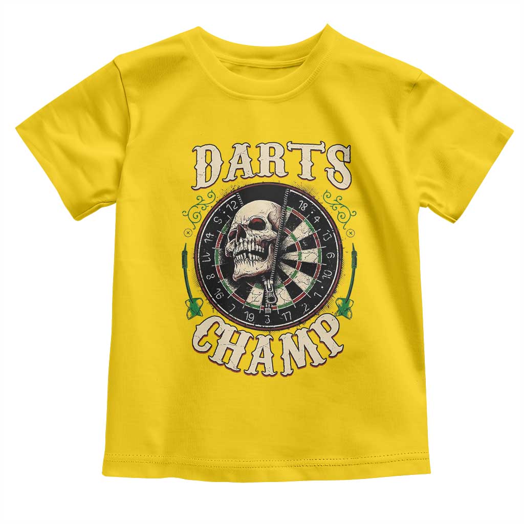 Skull Dartboard Retro Vintage Toddler T Shirt Darts Player Champion Gift - Wonder Print Shop