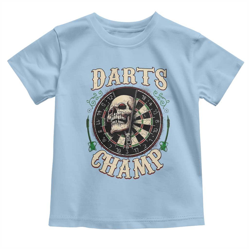 Skull Dartboard Retro Vintage Toddler T Shirt Darts Player Champion Gift - Wonder Print Shop