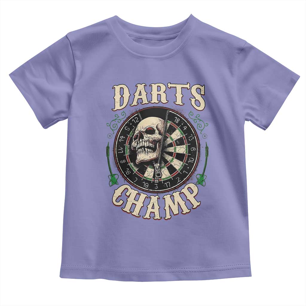 Skull Dartboard Retro Vintage Toddler T Shirt Darts Player Champion Gift - Wonder Print Shop