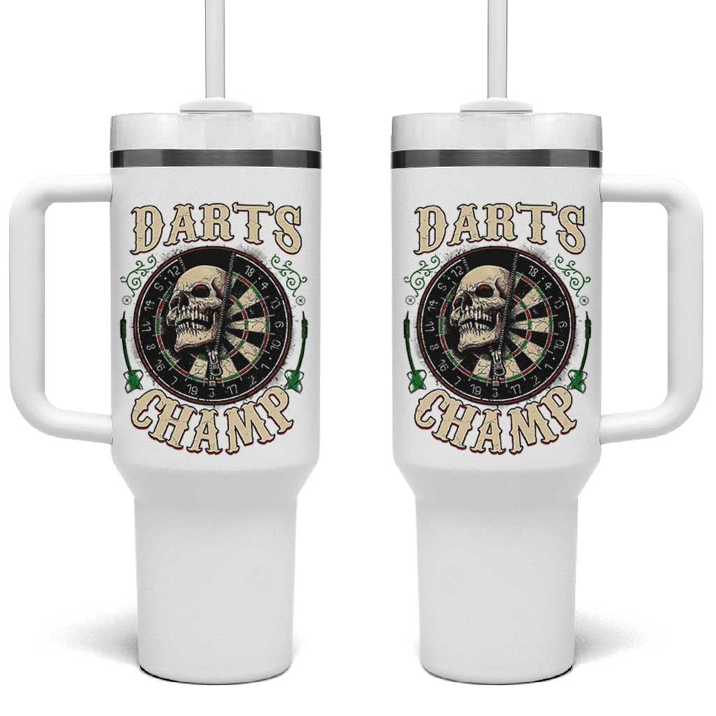 Skull Dartboard Retro Vintage Tumbler With Handle Darts Player Champion Gift - Wonder Print Shop
