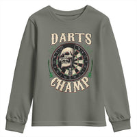 Skull Dartboard Retro Vintage Youth Sweatshirt Darts Player Champion Gift - Wonder Print Shop