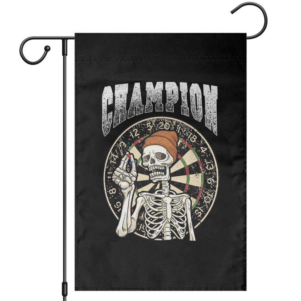 Gothic Skull Dart Master Garden Flag Funny Skeleton Dartboard Champion Gift - Wonder Print Shop