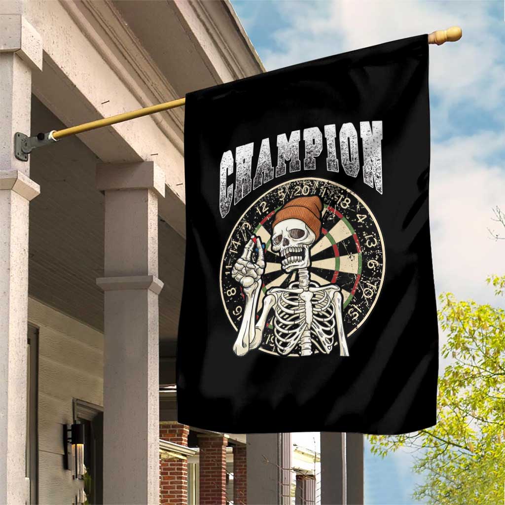 Gothic Skull Dart Master Garden Flag Funny Skeleton Dartboard Champion Gift - Wonder Print Shop