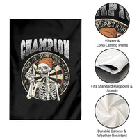 Gothic Skull Dart Master Garden Flag Funny Skeleton Dartboard Champion Gift - Wonder Print Shop
