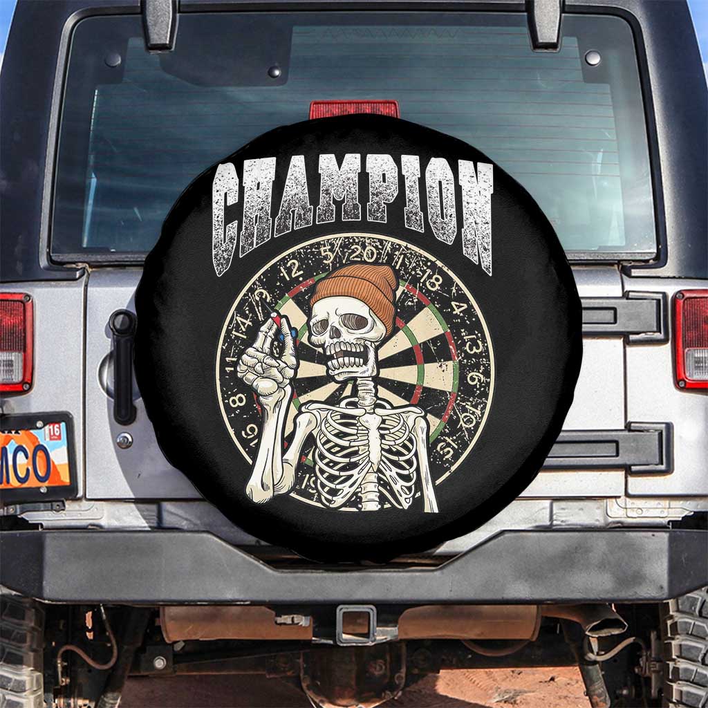 Gothic Skull Dart Master Spare Tire Cover Funny Skeleton Dartboard Champion Gift - Wonder Print Shop