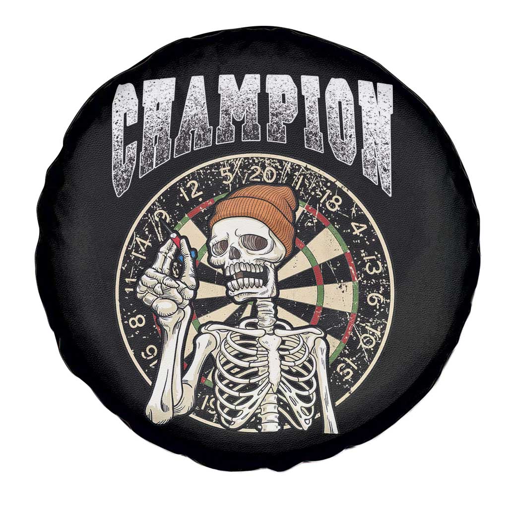 Gothic Skull Dart Master Spare Tire Cover Funny Skeleton Dartboard Champion Gift - Wonder Print Shop