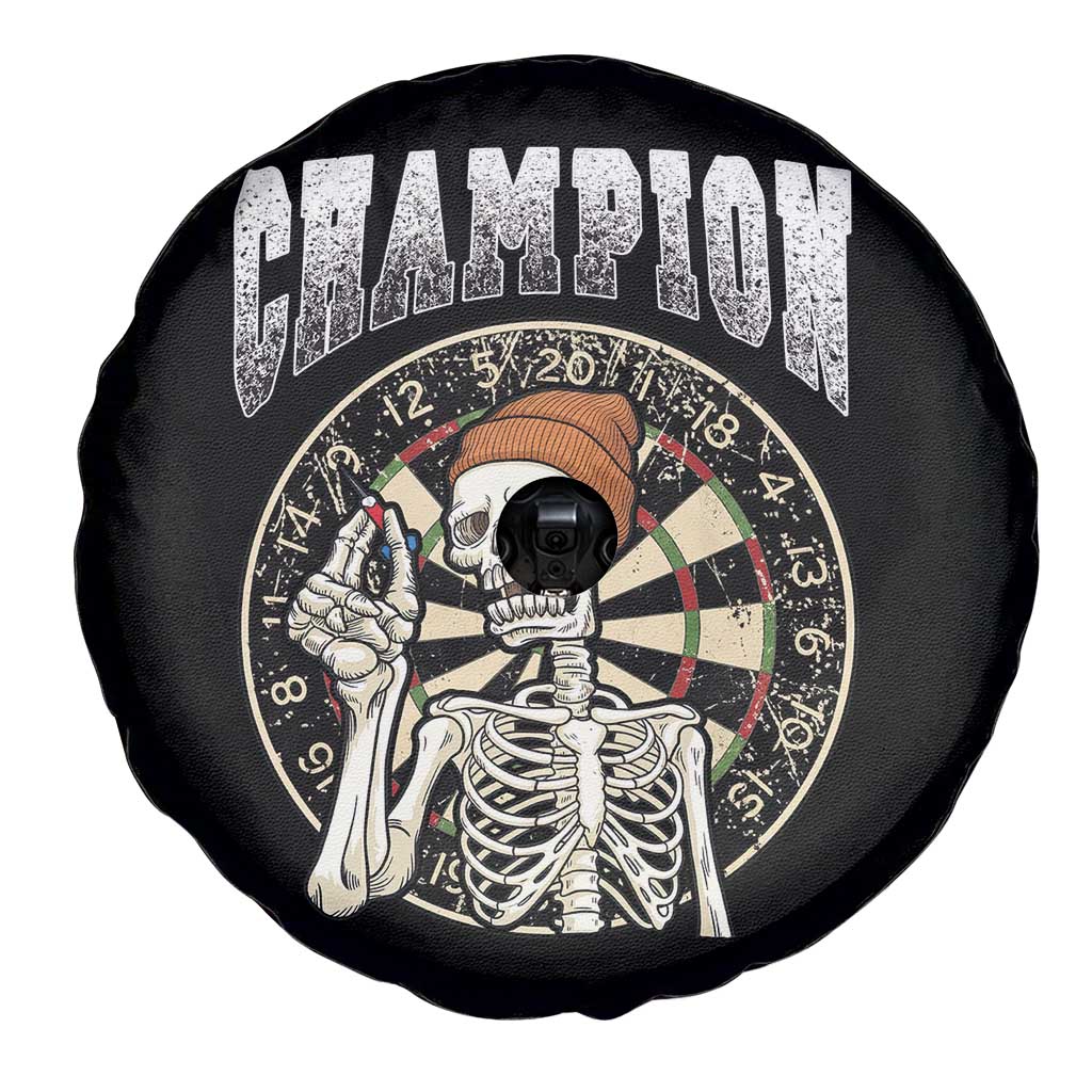 Gothic Skull Dart Master Spare Tire Cover Funny Skeleton Dartboard Champion Gift - Wonder Print Shop