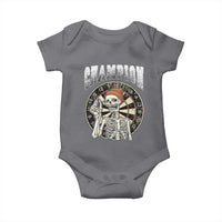 Gothic Skull Dart Master Baby Onesie Funny Skeleton Dartboard Champion Gift - Wonder Print Shop