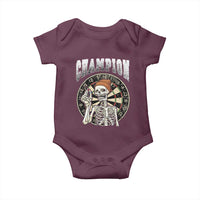 Gothic Skull Dart Master Baby Onesie Funny Skeleton Dartboard Champion Gift - Wonder Print Shop