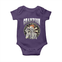 Gothic Skull Dart Master Baby Onesie Funny Skeleton Dartboard Champion Gift - Wonder Print Shop