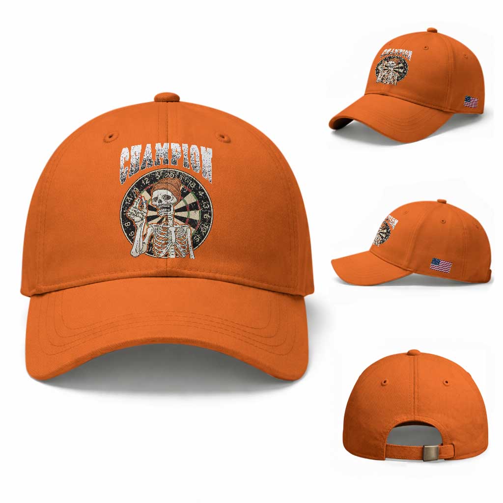 Gothic Skull Dart Master Baseball Cap Funny Skeleton Dartboard Champion Gift
