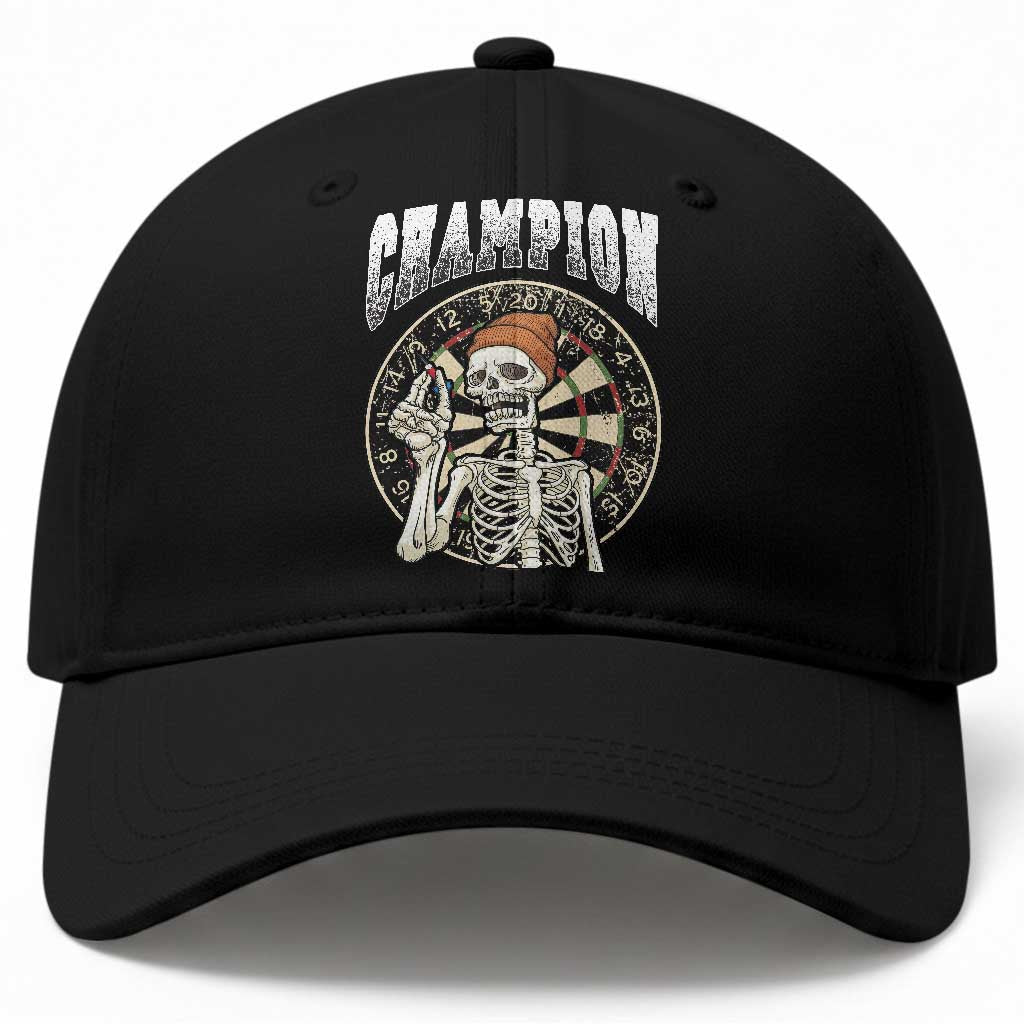 Gothic Skull Dart Master Baseball Cap Funny Skeleton Dartboard Champion Gift